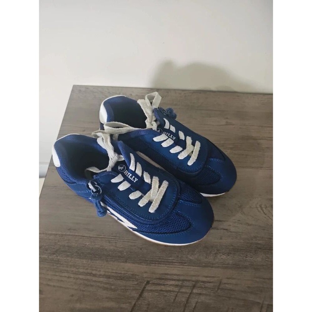 Billy AFO friendly Shoes Retro Jogger Size 2 Navy Blue